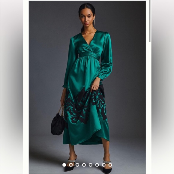Anthropologie NWT Nikasha
(NWT
Embroidered Satin Dress Size M. - Picture 1 of 9
